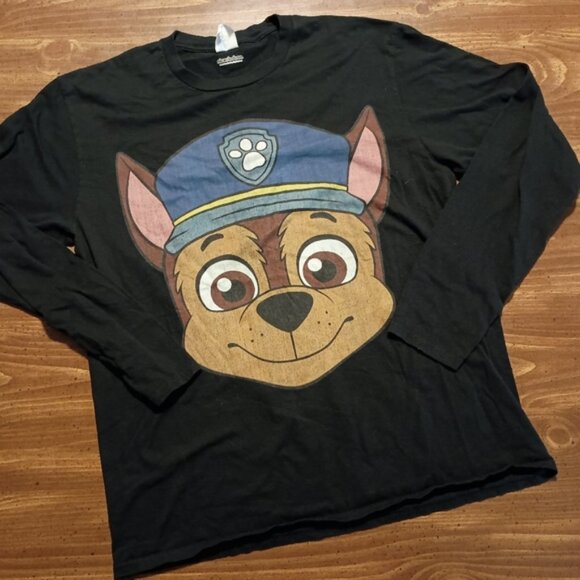 PAW PATROL CHASE LS T-SHIRT - Large // Cute Dog Puppy Cartoon Pet Tee Shirt - Picture 2 of 7